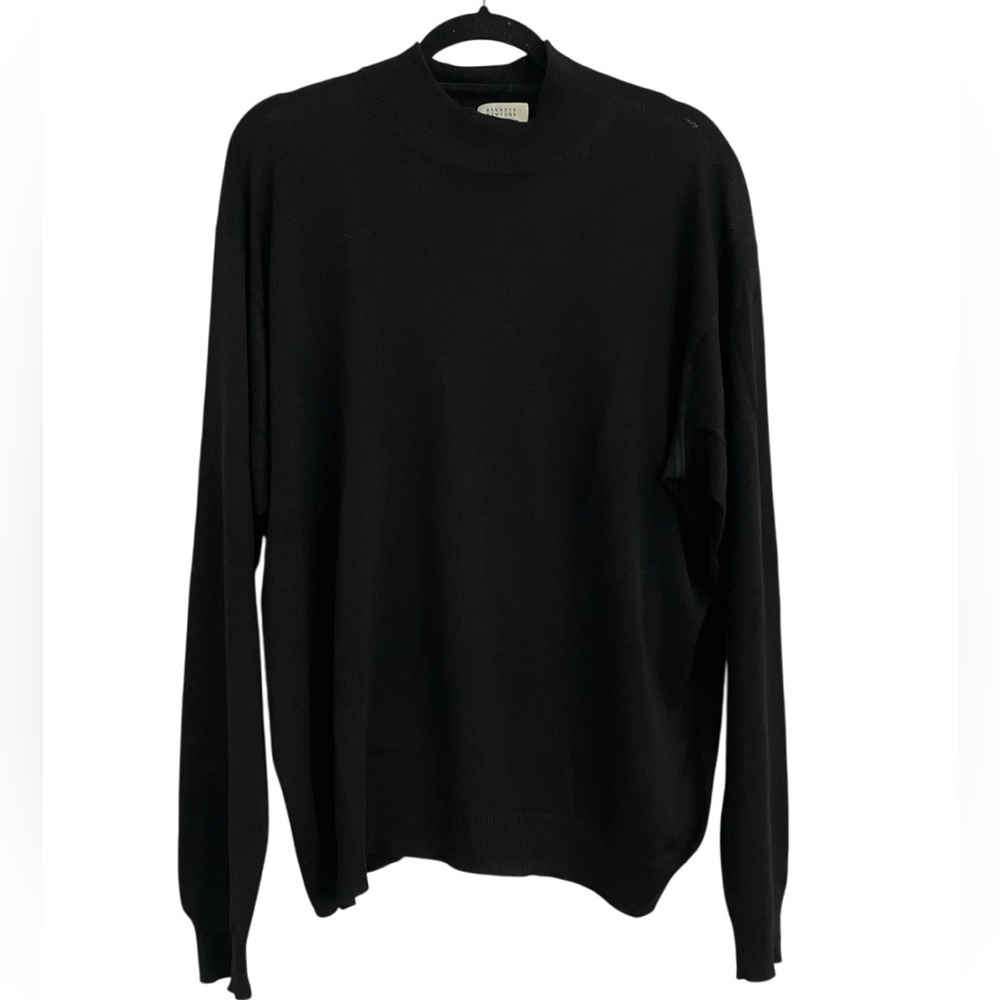 Vintage Barneys New York 100% Silk Crew Neck Black Sweater